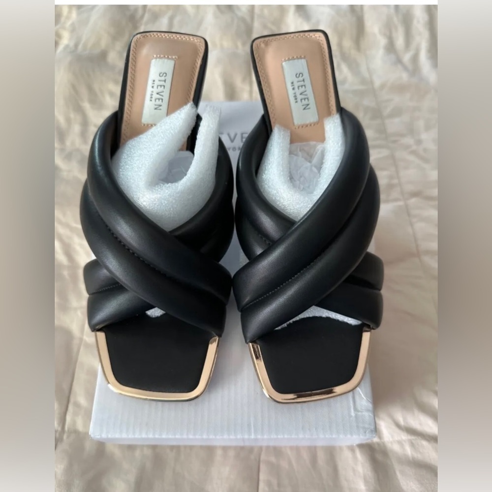 ✨New STEVEN NEW YORK Imara Faux Leather Squared Toe Sandals 8M